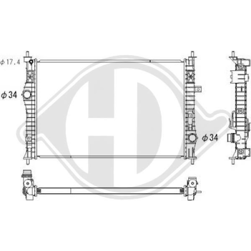 DIEDERICHS Radiator, engine cooling DIEDERICHS Climate