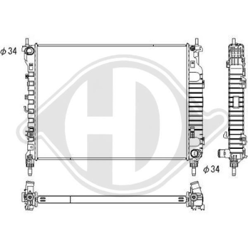 DIEDERICHS Radiator, engine cooling DIEDERICHS Climate