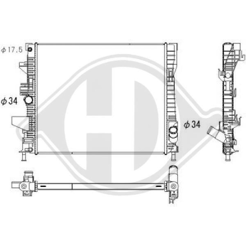 DIEDERICHS Radiator, engine cooling DIEDERICHS Climate