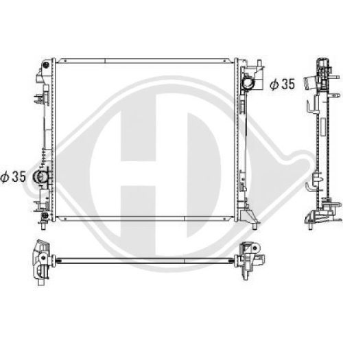 DIEDERICHS Radiator, engine cooling DIEDERICHS Climate