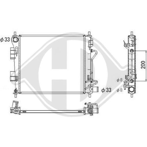 DIEDERICHS Radiador, refrigeración del motor DIEDERICHS Climate