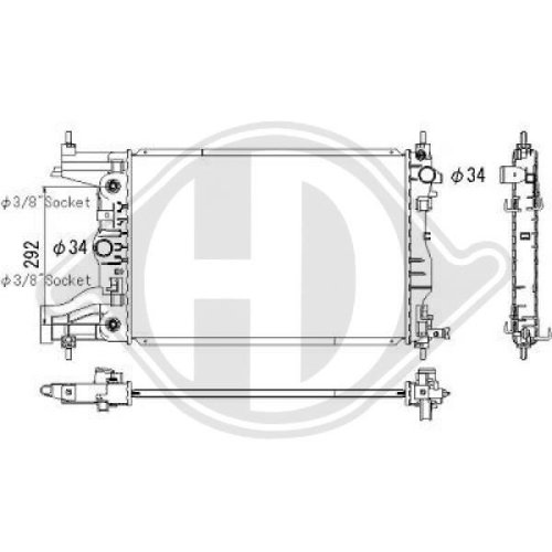 DIEDERICHS Radiator, engine cooling DIEDERICHS Climate