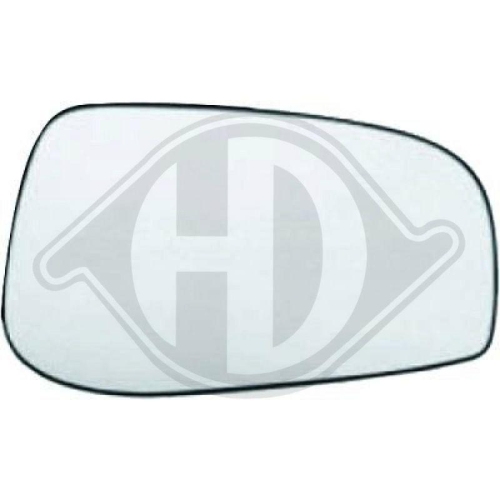 DIEDERICHS Vidro de espelho, espelho retrovisor exterior