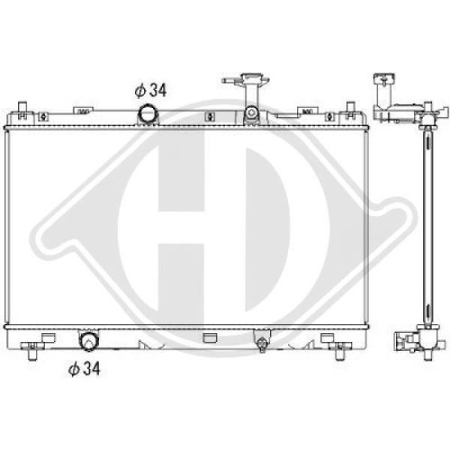 DIEDERICHS Radiator, engine cooling DIEDERICHS Climate