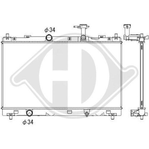 DIEDERICHS Radiateur, refroidissement du moteur DIEDERICHS Climate