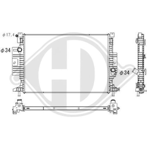 DIEDERICHS Radiator, engine cooling DIEDERICHS Climate