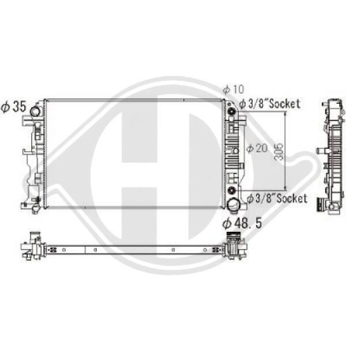 DIEDERICHS Radiator, engine cooling DIEDERICHS Climate