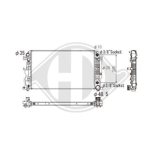 DIEDERICHS Radiator, engine cooling DIEDERICHS Climate