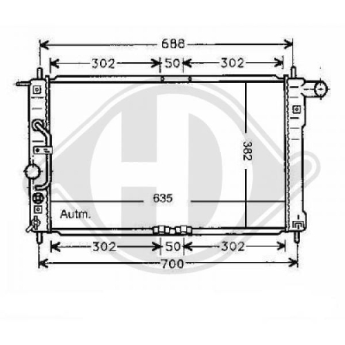 DIEDERICHS Radiator, engine cooling