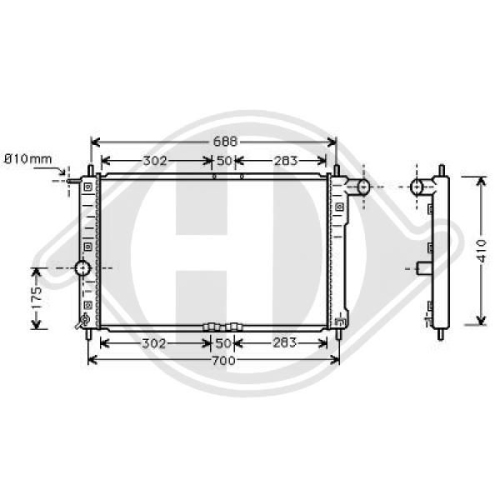 DIEDERICHS Radiator, engine cooling