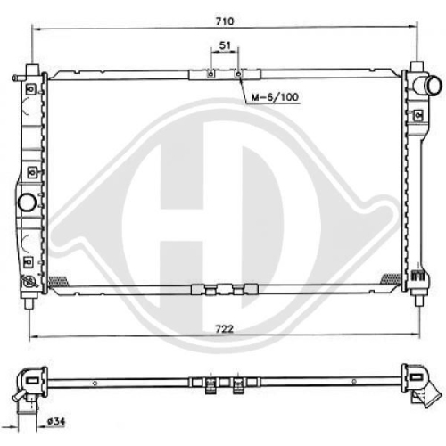 DIEDERICHS Radiator, engine cooling