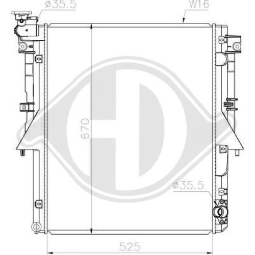 DIEDERICHS Radiator, engine cooling DIEDERICHS Climate