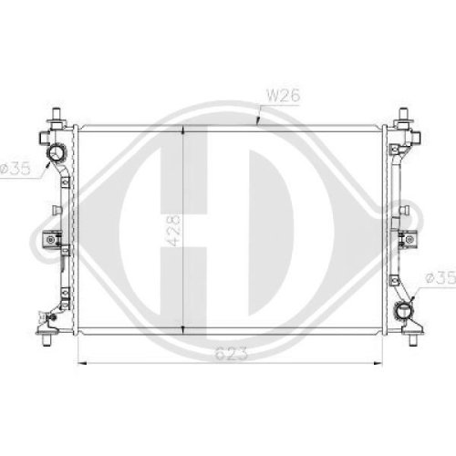 DIEDERICHS Radiator, engine cooling DIEDERICHS Climate