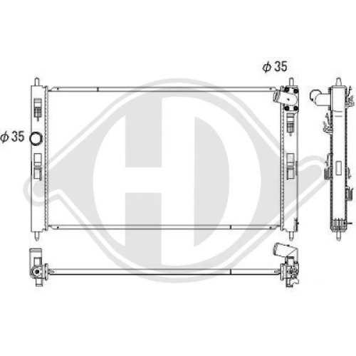 DIEDERICHS Radiator, engine cooling DIEDERICHS Climate