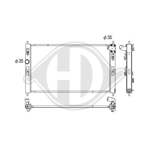 DIEDERICHS Radiateur, refroidissement du moteur DIEDERICHS Climate