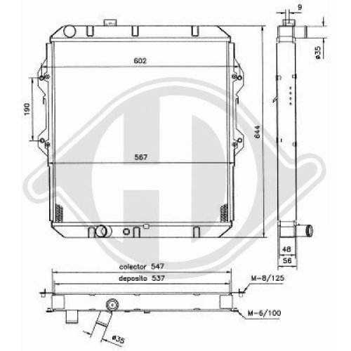 DIEDERICHS Radiator, engine cooling