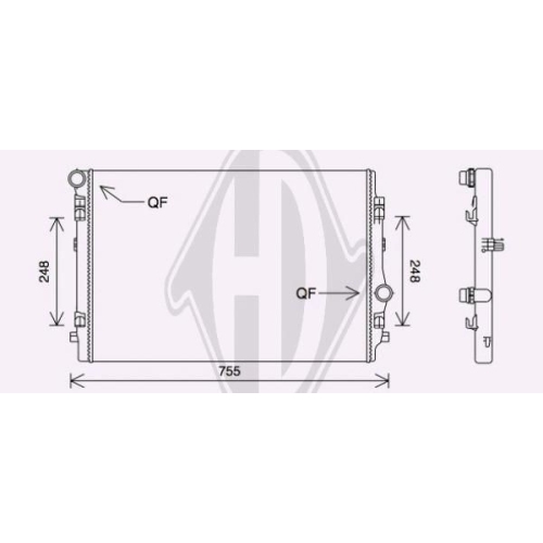 DIEDERICHS Radiator, engine cooling DIEDERICHS Climate