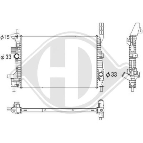 DIEDERICHS Radiator, engine cooling DIEDERICHS Climate