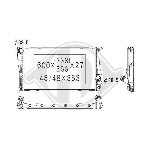 DIEDERICHS Radiateur, refroidissement du moteur DIEDERICHS Climate
