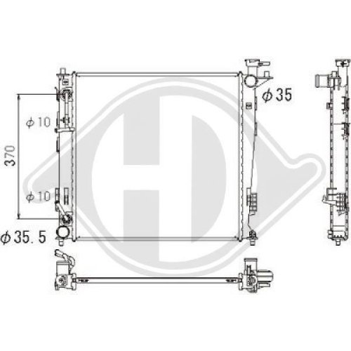 DIEDERICHS Radiateur, refroidissement du moteur DIEDERICHS Climate