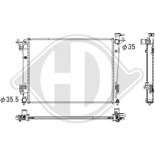 DIEDERICHS Radiator, engine cooling DIEDERICHS Climate