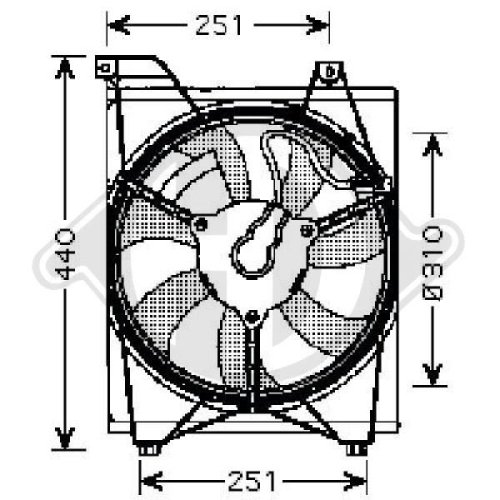 DIEDERICHS Wentylator, kondensator klimatyzacji