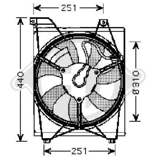 DIEDERICHS Ventilador, condensador del aire acondicionado