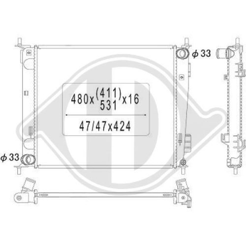 DIEDERICHS Kühler, Motorkühlung DIEDERICHS Climate