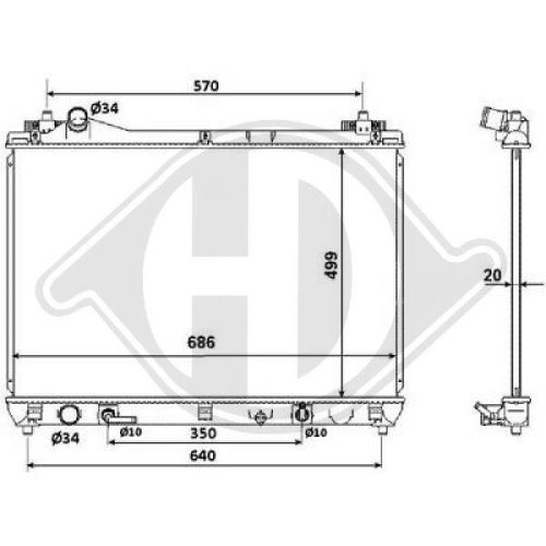 DIEDERICHS Radiateur, refroidissement du moteur