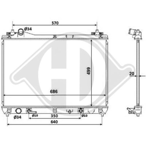 DIEDERICHS Radiator, engine cooling