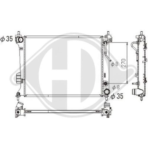 DIEDERICHS Radiator, engine cooling DIEDERICHS Climate