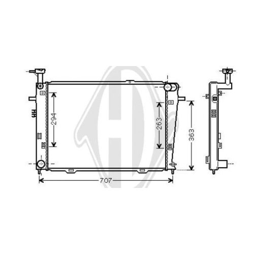 DIEDERICHS Radiator, engine cooling DIEDERICHS Climate
