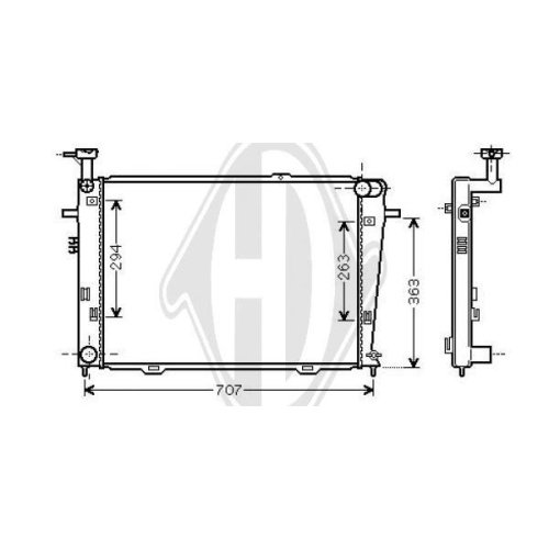 DIEDERICHS Radiateur, refroidissement du moteur DIEDERICHS Climate