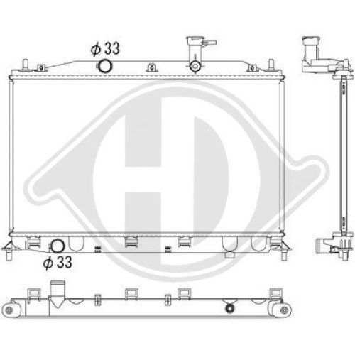 DIEDERICHS Radiateur, refroidissement du moteur DIEDERICHS Climate