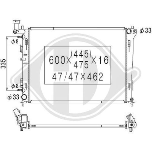DIEDERICHS Radiator, engine cooling DIEDERICHS Climate