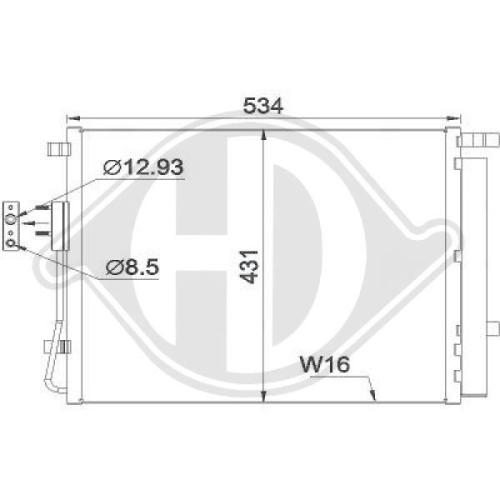 DIEDERICHS Condenser, air conditioning DIEDERICHS Climate