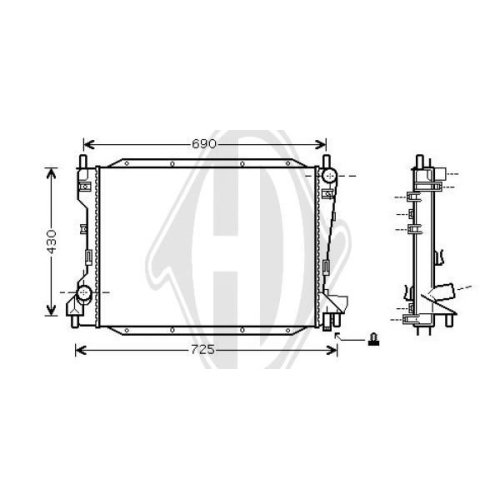 DIEDERICHS Radiator, engine cooling DIEDERICHS Climate