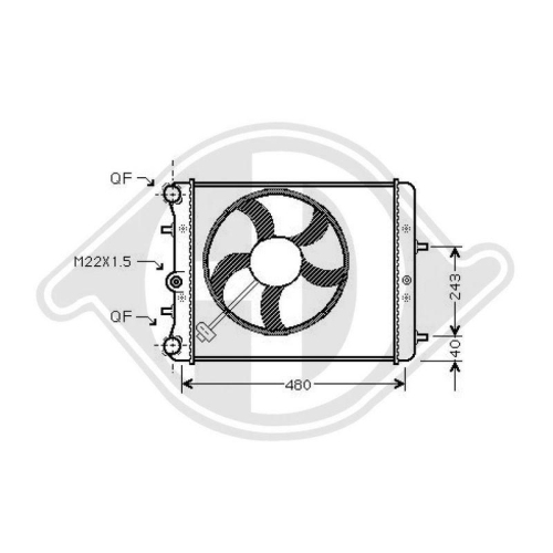 DIEDERICHS Radiateur, refroidissement du moteur DIEDERICHS Climate