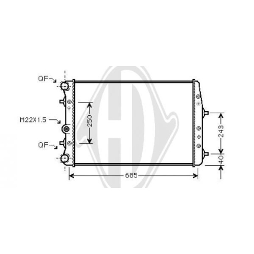 DIEDERICHS Radiator, engine cooling DIEDERICHS Climate