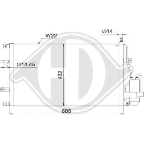 DIEDERICHS Condensador, aire acondicionado DIEDERICHS Climate