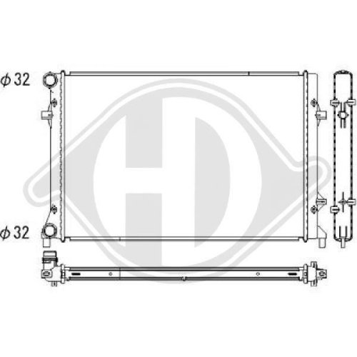 DIEDERICHS Radiateur, refroidissement du moteur DIEDERICHS Climate