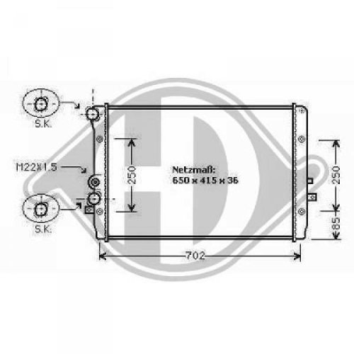 DIEDERICHS Radiateur, refroidissement du moteur DIEDERICHS Climate