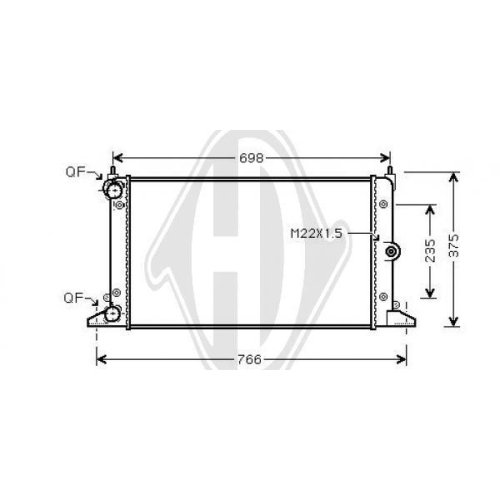 DIEDERICHS Radiateur, refroidissement du moteur DIEDERICHS Climate