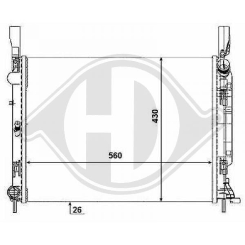 DIEDERICHS Radiator, engine cooling