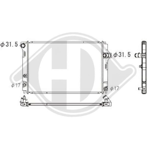 DIEDERICHS Radiateur, refroidissement du moteur DIEDERICHS Climate