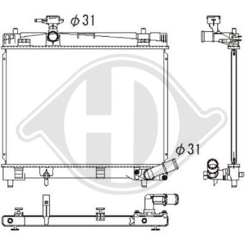 DIEDERICHS Radiator, engine cooling DIEDERICHS Climate