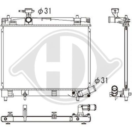 DIEDERICHS Radiateur, refroidissement du moteur DIEDERICHS Climate