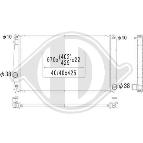 DIEDERICHS Radiator, engine cooling DIEDERICHS Climate