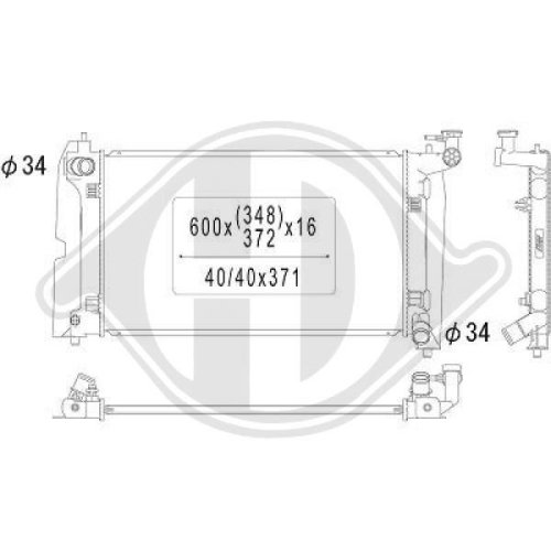DIEDERICHS Radiator, engine cooling DIEDERICHS Climate