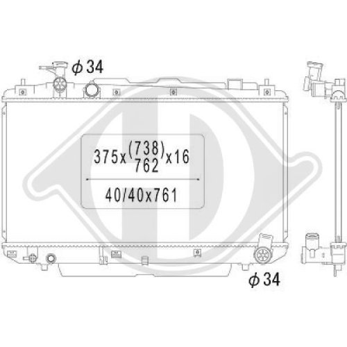 DIEDERICHS Radiator, engine cooling DIEDERICHS Climate